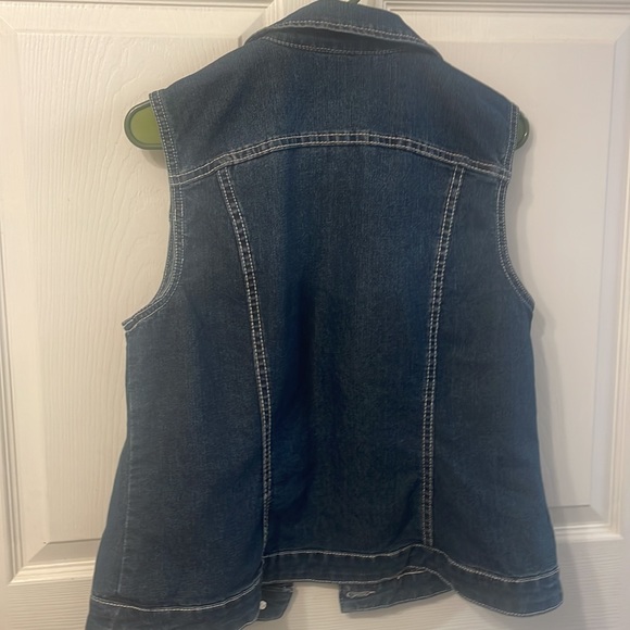 Christopher & Banks Jean Vest with Rhinestones - Picture 7 of 8